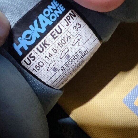 HOKA One One Bondi 8 Running Shoe Sneaker Goblin Blue/ Mountain Spring Men US 9 - Picture 10 of 16